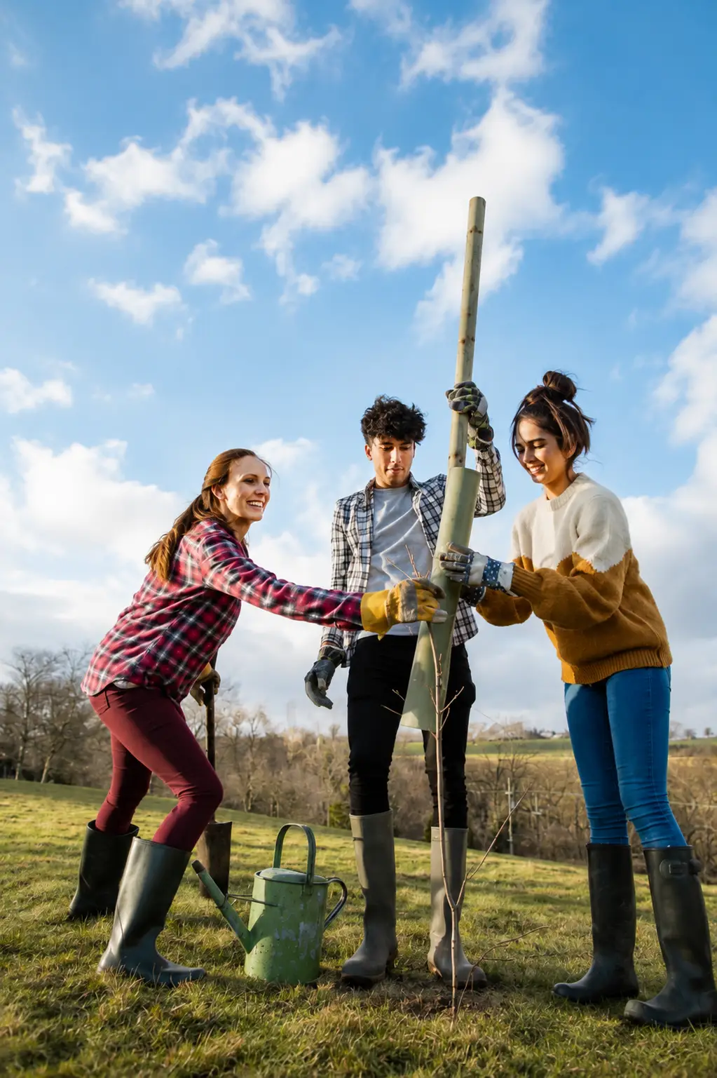 Tree planting process by Ideal Tree Service in Fredericton